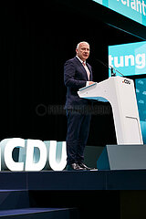Berlin  Deutschland - Kai Wegner spricht zur Eroeffnung des CDU-Bundesparteitags.