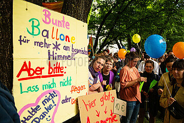 Protest gegen das Genderverbot vor der bay. Staatskanzlei