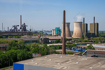 Industrielandschaft  HKM Huettenwerk Krupp Mannesmann  Duisburg  Ruhrgebiet  Nordrhein-Westfalen  Deutschland