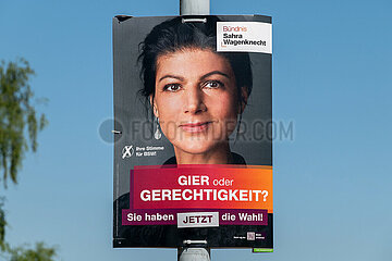 BSW Wahlplakat in Schleswig
