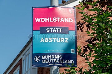 Buendnis Deutschland Wahlplakat in Schleswig