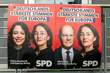 SPD Wahlplakate in Schleswig
