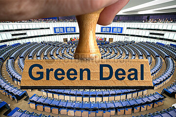 Symbolischer Stempel Green Deal