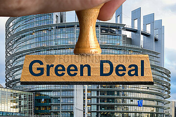 Symbolischer Stempel Green Deal