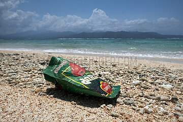 Gili Trawangan  Indonesien  Chipstuete liegt am Strand