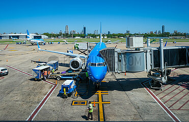 Flugzeug  Aerolineas Argentinas  Flughafen Buenos Aires-Jorge Newbery  Argentinien
