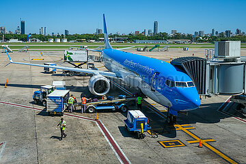 Flugzeug  Aerolineas Argentinas  Flughafen Buenos Aires-Jorge Newbery  Argentinien