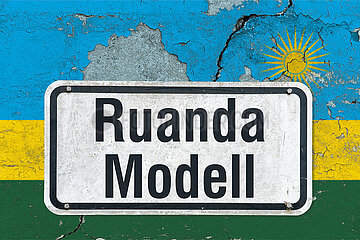 Symbolisches Schild Ruanda-Modell
