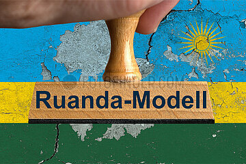Symbolischer Stempel Ruanda-Modell