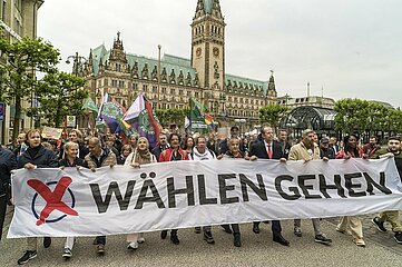Demonstration gegen Rechtsextremismus  Hamburg
