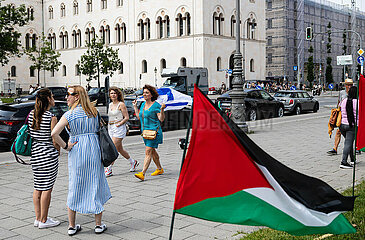 Palästina Israel Protest vor der LMU in München