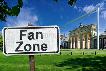 Symbolisches Schild Fan Zone