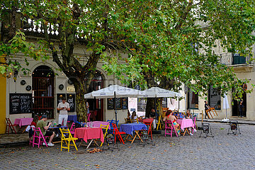 Strassencafe  Altstadt  Colonia del Sacramento  Colonia  Uruguay
