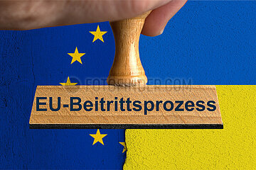 Symbolischer Stempel EU-Beitrittsprozess