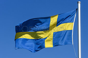 Schwedische Flagge in Kiel