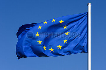 Wehende EU Flagge in Kiel