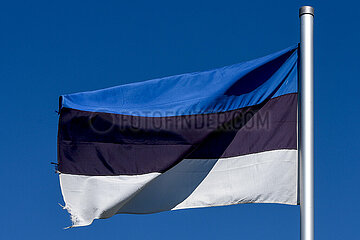 Estnische Flagge in Kiel