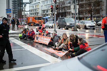 Blockade der Letzten Generation in München