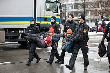 Blockade der Letzten Generation in München