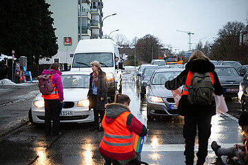 Blockade der Letzten Generation in München