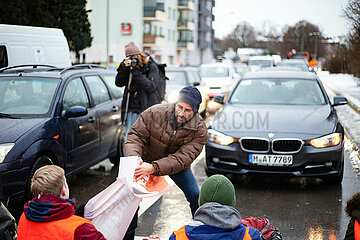 Blockade der Letzten Generation in München