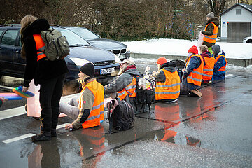 Blockade der Letzten Generation in München