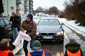 Blockade der Letzten Generation in München