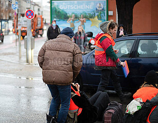 Blockade der Letzten Generation in München