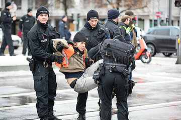 Blockade der Letzten Generation in München