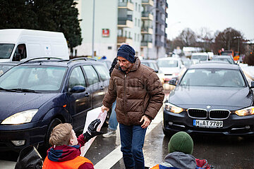 Blockade der Letzten Generation in München