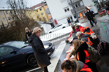 Blockade der Letzten Generation in München