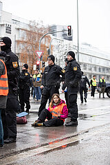 Blockade der Letzten Generation in München