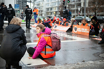 Blockade der Letzten Generation in München