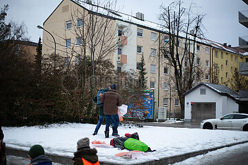 Blockade der Letzten Generation in München