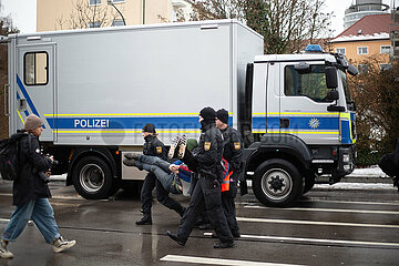 Blockade der Letzten Generation in München