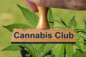 Symbolischer Stempel Cannabis Club