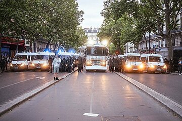 Feier am Place de la Republique zum Wahlsieg der Front Populaire in Frankreich