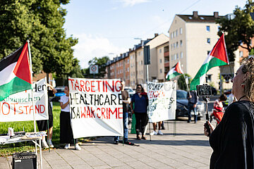 München: Palästina Mahnwache zur Gesundheitssituation in Gaza