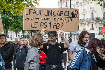 Kundgebung der Nouveau Front Populaire am 14. Juli Bastille Day in Paris
