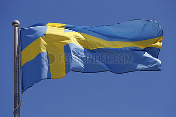 Doha  Katar  Nationalfahne von Schweden