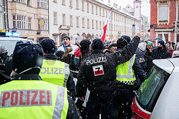 Protest gegen die Impfpflicht in Innsbruck