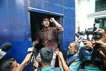 Students protest against quota system in government jobs in Dhaka  Bangladesh