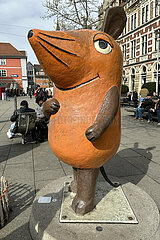 Erfurt  Deutschland  Maus-Figur am Anger