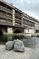 Erfurt  Deutschland  Fachwerkhaeuser der Kraemerbruecke