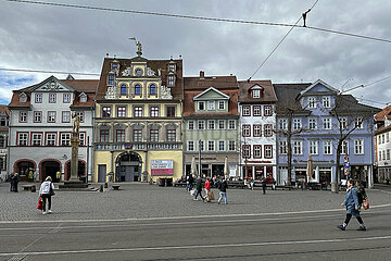 Erfurt  Deutschland  Fachwerkhaeuser am Fischmarkt