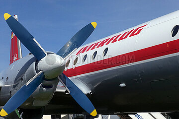 Erfurt  Deutschland  Detailaufnahme einer IL-18 der Interflug