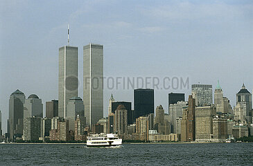 USA  New York City - Die skyline von Manhattan mit den twin towers des World Trade Center