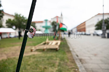 Brandanschlag gegen Palästina Camp in München