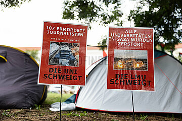 Brandanschlag gegen Palästina Camp in München