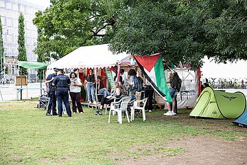 Brandanschlag gegen Palästina Camp in München